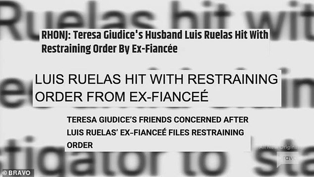 A restraining order filed against Teresa's husband, Luis Ruelas, was stressing her out.