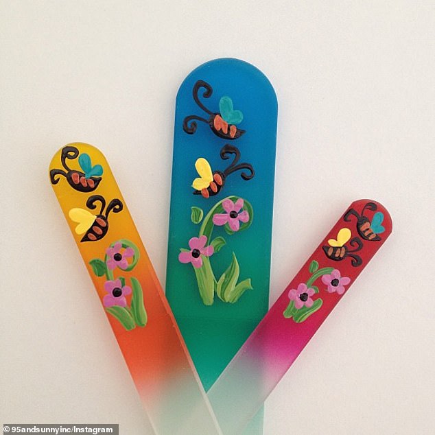 Part of her previous business was selling delicate glass/crystal nail files imported from the Czech Republic.