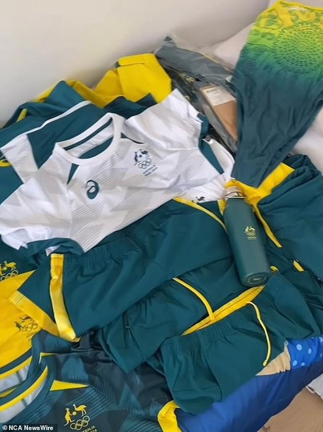 Australian Olympians received branded clothing for all occasions in their welcome packs.