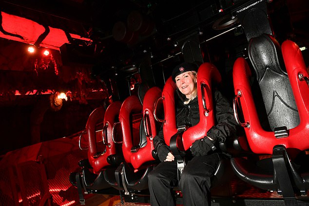 Jackie’s first day on the job saw her test-driving the Nemesis Reborn ride for its inaugural ride since its 18-month refurbishment which saw the entire 250-tonne frame replaced.