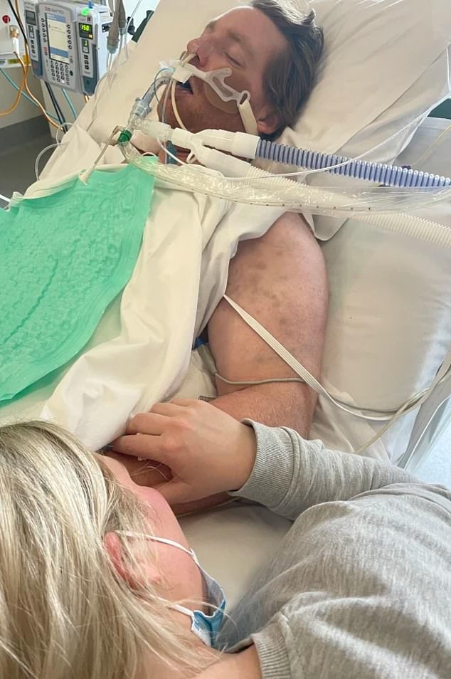 Luke Briggs (pictured in hospital) is expected to die within days.