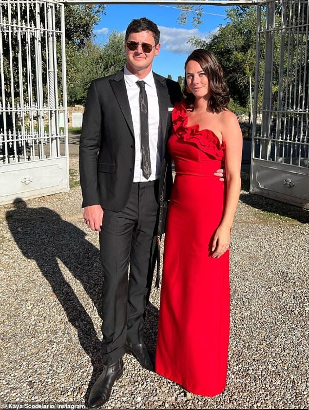 This is the first time the couple have been seen in public together for over a year and the last time Kaya posted a photo of them together on her Instagram was at a wedding in September 2022 (pictured).