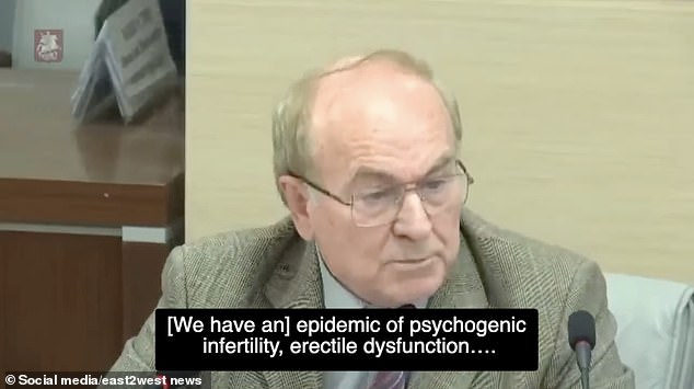 Gundarov said: “We have an epidemic of psychogenic infertility, erectile dysfunction. Why is there an epidemic of infertility? People live like in a zoo, in hopeless longing, in fear... that is the price we are willing to pay for success in war.”