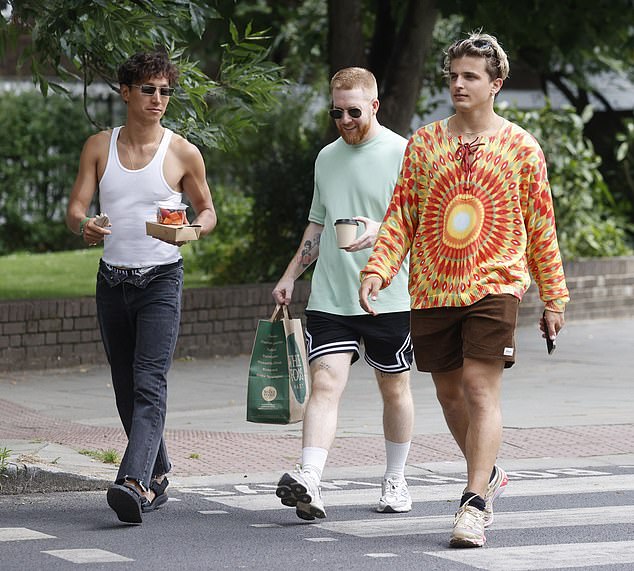 The dancer brought some lunch from Whole Foods.