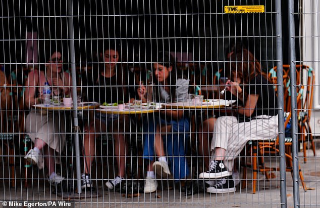 The four-mile-long metal barricade was erected by the Paris Police Prefecture and will remain in place for the duration of the Games.