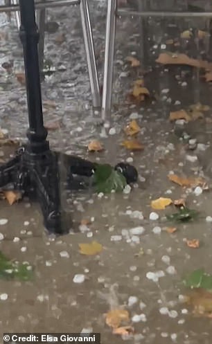 Hail storm in Corsica