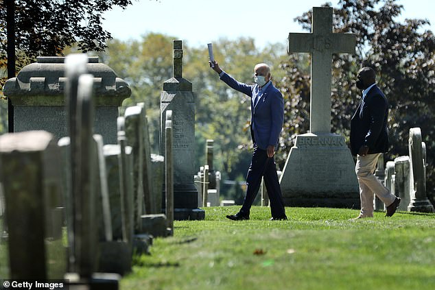 Every year, Biden, Jill Biden and Hunter visit the graves of their relatives in Wilmington, Delaware.