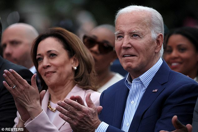 President Biden and Vice President Harris are seen here hosting a Juneteenth concert at the White House in June of this year.