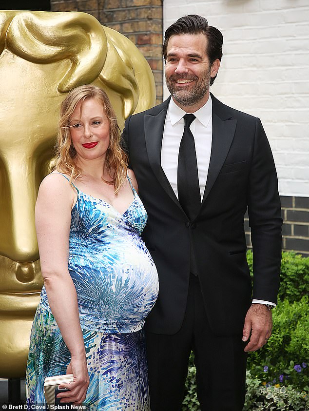 Rob pictured with his wife, Leah, at the British Academy Television Craft Awards in April 2018