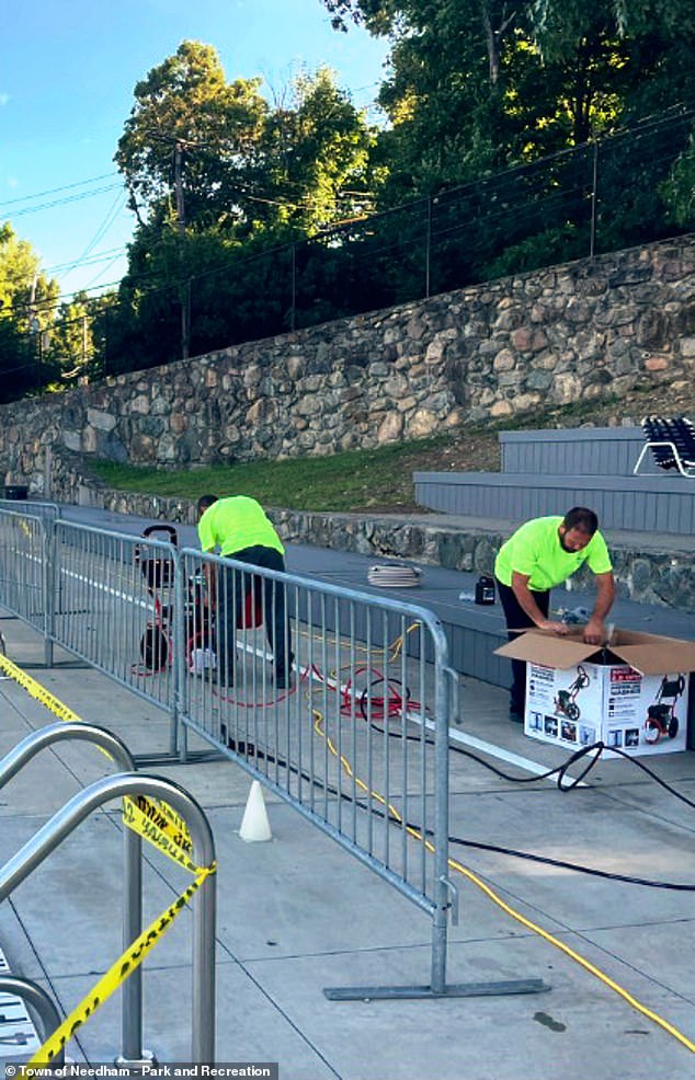 Workers were on site for several days cleaning, emptying and refilling the pool.