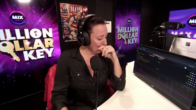 The radio host burst into tears as she opened up emotionally about 