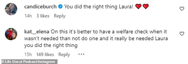 Listeners came to Laura's defense and said she did the right thing.