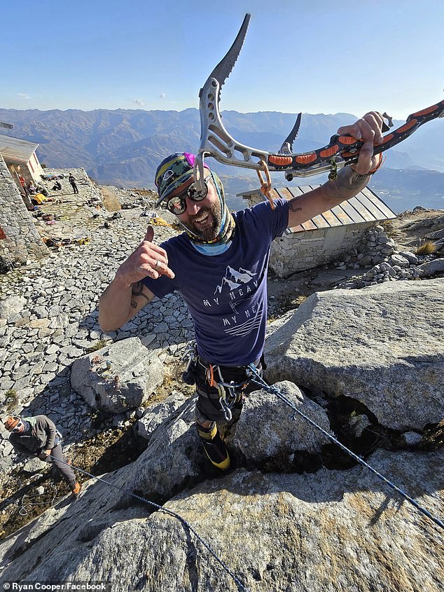 Cooper posted photos of himself dry tooling a wall the day Stampfl's body was found.