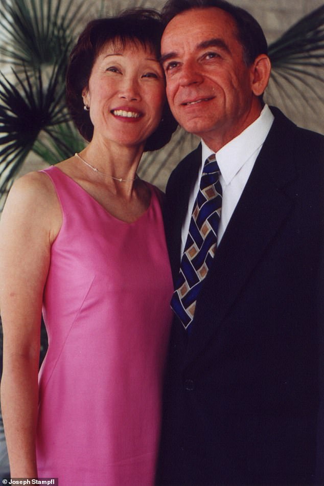 Stampfl (pictured with his wife Janet Stampfl-Raymer) will be cremated and his family plans to scatter his ashes at one of his favorite spots, the summit of Mount Baldy.