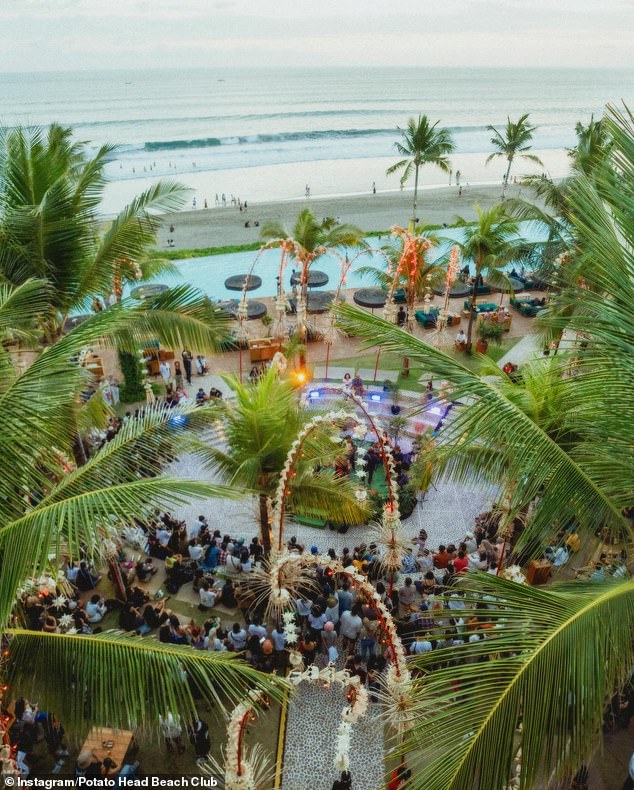 An alleged Caddick sighting took place at the Potato Head Beach Club (above) in Seminyak and was shared on the Melissa Caddick Alive and in Hiding Facebook discussion group page.