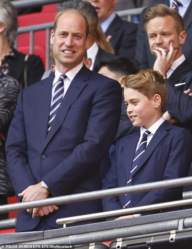 Prince William and Prince George opted for similar outfits for the FA Cup final in Manchester in May 2024.