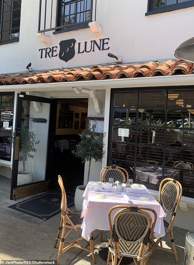 The two women were photographed visiting the Tre Lune restaurant, a favourite among local celebrities (file image)