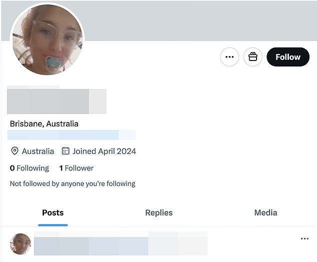 A social media account containing alleged revenge porn appears to have been created under Ms Thompson's name in April.