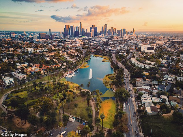 Rounding out the top ten was none other than Los Angeles (pictured), where $58,000 will earn residents the not-so-sacred distinction of middle class.