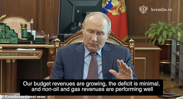 This comes after Putin warned his financial watchdog that he has no 