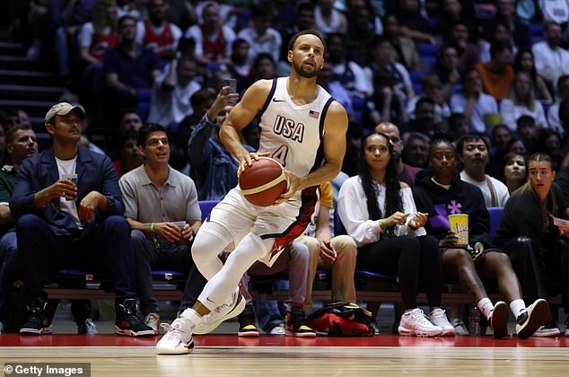 Stephen Curry shot just 1 of 7 from beyond the three-point line in the win over Germany