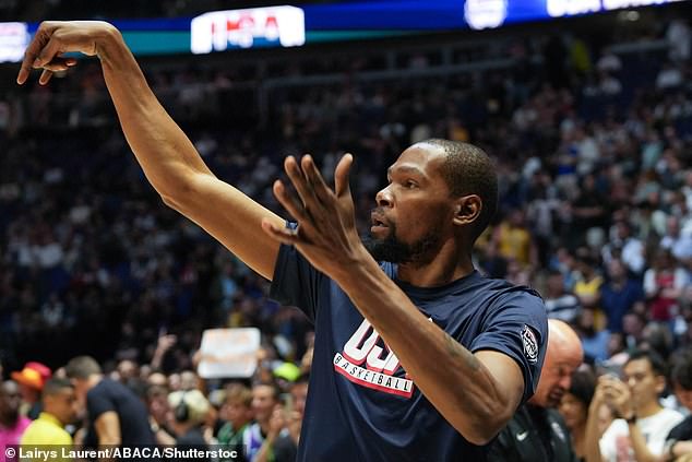 Kevin Durant joined Team USA due to an injury and did not play a single minute in any of the marquee games.