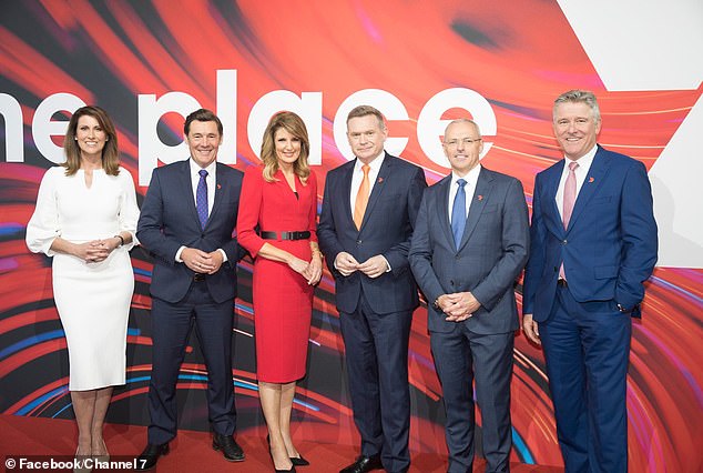 Sharynh Ghidella, who was with 7 Network for 17 years, is pictured (third from left, top) with Natalie Barr, Mike Amor, Michael Usher, Chris Reason and Mark Riley.