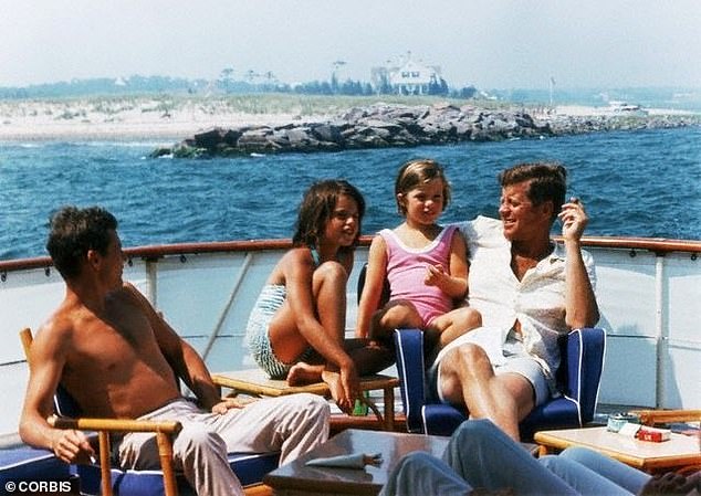 The 93-year-old ship, named Honey Fitz after JFK's maternal grandfather, is moored at the Pelican Club event venue in Jupiter, Florida, following an extensive three-year refit.