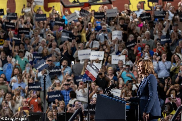 Harris' campaign said 3,000 people attended her rally at West Allis Central High School on July 23.