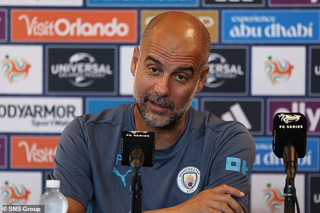 Guardiola expressed his delight at signing Savinho during City's pre-season tour