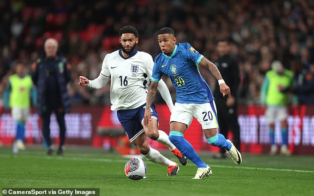 The City new boy made his international debut for Brazil in a 1-0 win over England in March.