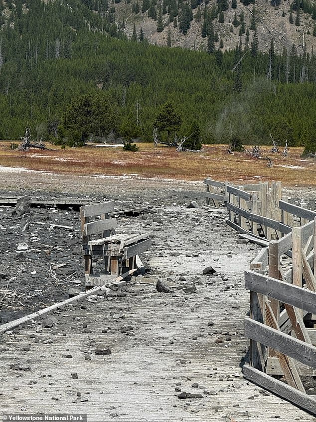 The National Park Service has closed all access to Biscuit Basin while geologists investigate the event.