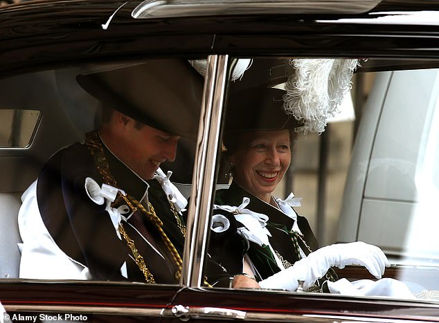 The duo, dressed in matching green velvet robes, then shared a joke in the car.