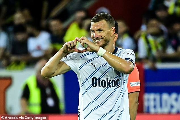 But Edin Dzeko scored a hat-trick to give Fenerbahce a 4-3 win in their Champions League qualification.