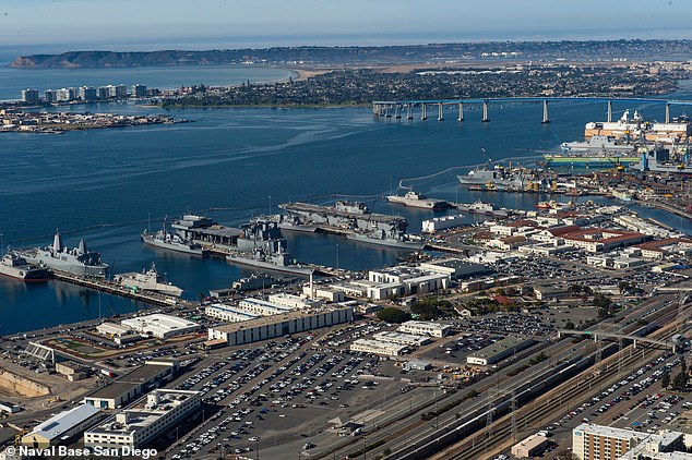 Pictured: San Diego Naval Base, which is not far from downtown.