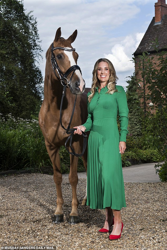 The six-time Olympic medallist (pictured with her horse Gio) was among those in the running to be Team GB's flag bearer at Friday's Opening Ceremony.