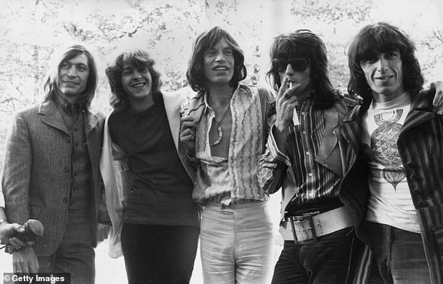 The Bluesbreakers (pictured) in 1969 in Hyde Park, London. From left: Charlie Watts, Mick Taylor, Mick Jagger, Keith Richards and Bill Wyman