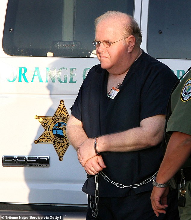 In 2007, the talent manager was arrested on charges including money laundering (pictured: Pearlman arrives at a Florida court to appear in court to answer three counts of bank fraud and one count of mail and wire fraud involving $20 million worth of loans from an Indiana bank)