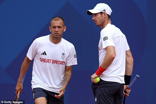 Murray will withdraw from the Olympic singles event to focus on doubles with Dan Evans, left.