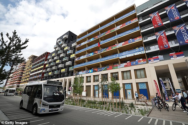 The Athletes' Village is made up of a series of apartment blocks that are occupied by nations