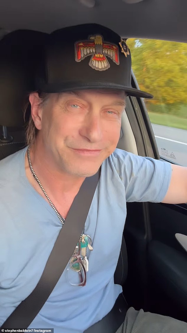 The 58-year-old actor, who shares Hailey, 27, with wife Kennya Baldwin, shared a video of himself smiling at the camera before saying: 