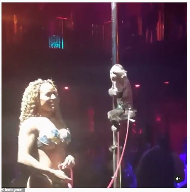 Gia regularly joined 'Pole Assassin' on stage, according to her Instagram account.