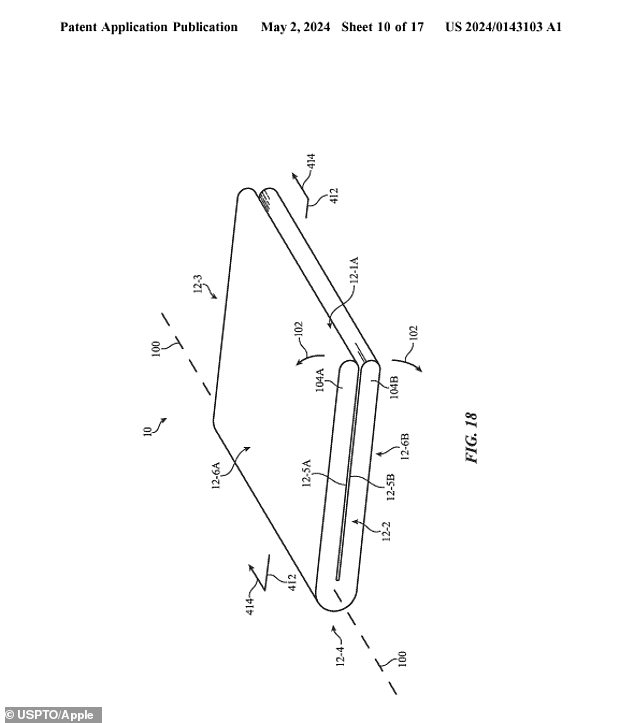 A new Apple patent, published in May, indicates that the company is still hoping to realize its dreams of achieving a uniquely Apple advancement in foldable mobile technology: an outside-the-fold touchscreen (pictured above).