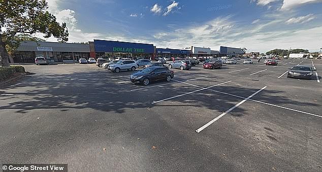 View of the Dollar Store parking lot in Dunedin, where McGuire is accused of masturbating