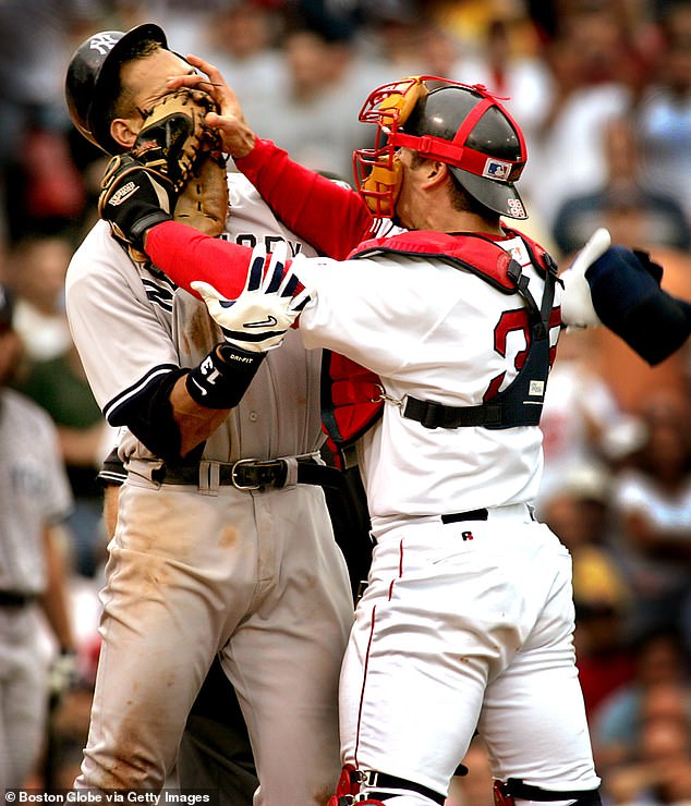 Exactly 20 years ago Wednesday, the elder Quantrill (not pictured) was also involved in a brawl with the Boston Red Sox when catcher Jason Varitek and Yankees star Alex Rodriguez clashed.