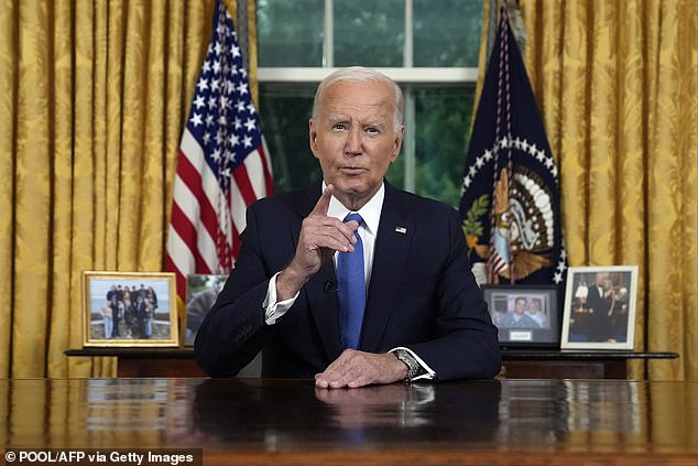 Biden spoke about how honored he feels to have risen in politics over 50 years, coming from humble beginnings as a Pennsylvania boy with a stutter.