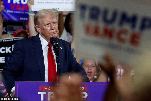 Trump tuned in to his show after attending a political rally in Charlotte, North Carolina, where he went on to criticize presumptive Democratic nominee Kamala Harris.