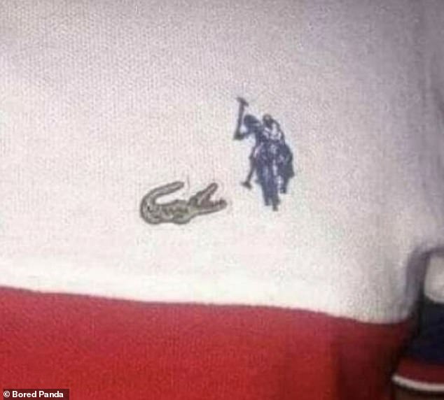 Elsewhere, another shopper in Bali spotted what looked like a Ralph Lauren and Lacoste collaboration, but was actually just a fun knockoff.