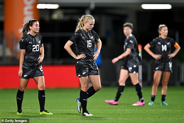 New Zealand's Football Ferns noticed a drone flying over their training session on Monday