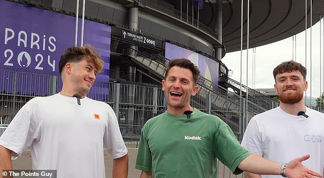 The three competitors take stock of the results at the Stade de France